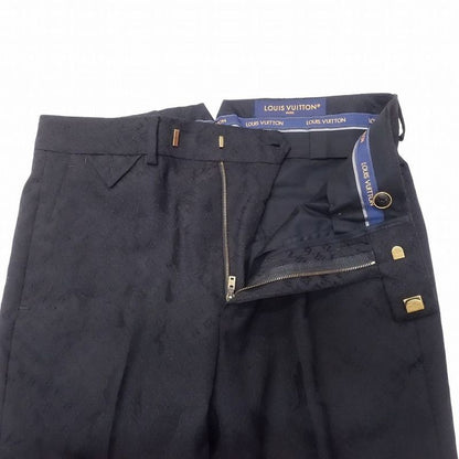25aw Louis Vuitton Pont Neuf Cigarette Evening Pants Slacks Monogram 46 Black