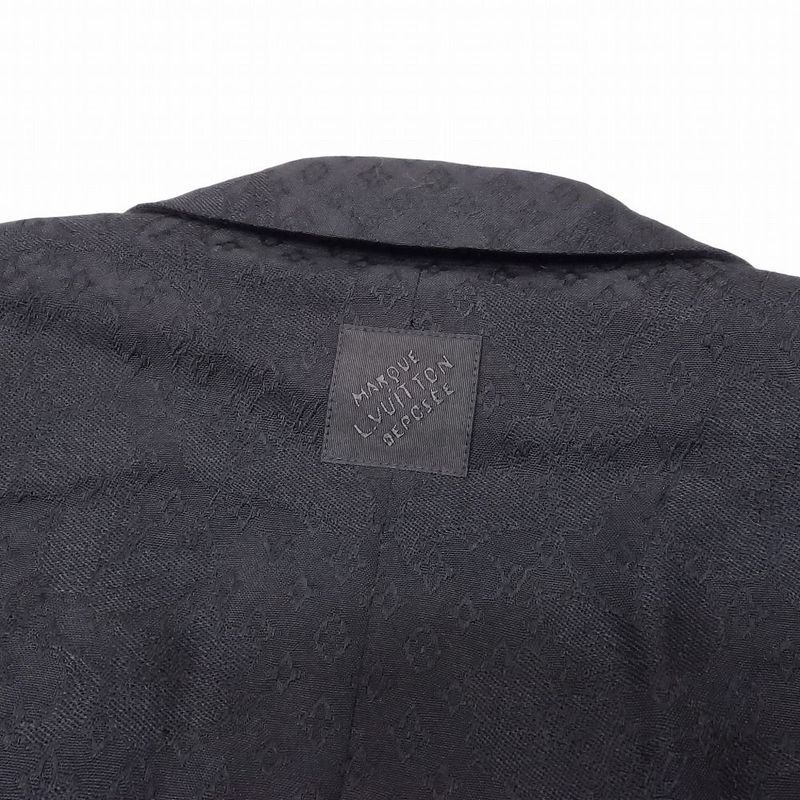 25aw Louis Vuitton Pont Neuf Single Breasted Evening Jacket Monogram 48 Black