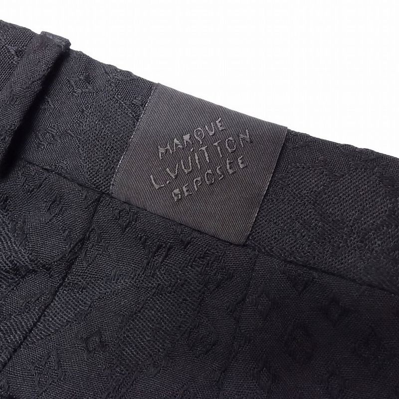 25aw Louis Vuitton Pont Neuf Cigarette Evening Pants Slacks Monogram 46 Black