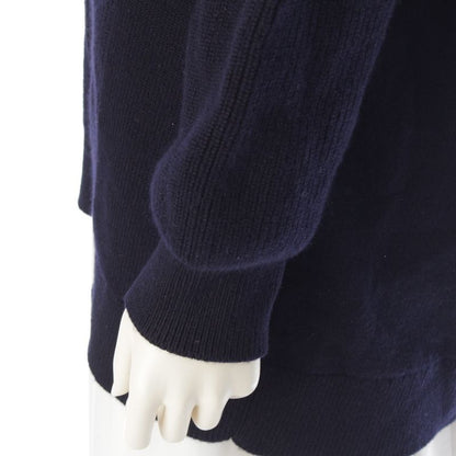 HERMES 24 Years Cashmere Logo Button Ribbed Cardigan Tops 4e2702d1 Navy - 36