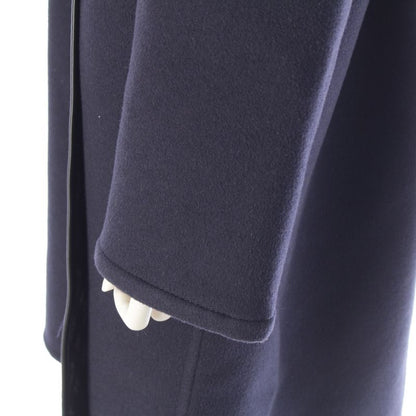 Louis Vuitton Wool X Silk Monogram Wrap Footed Coat Outerwear - Ffc022qwe Navy