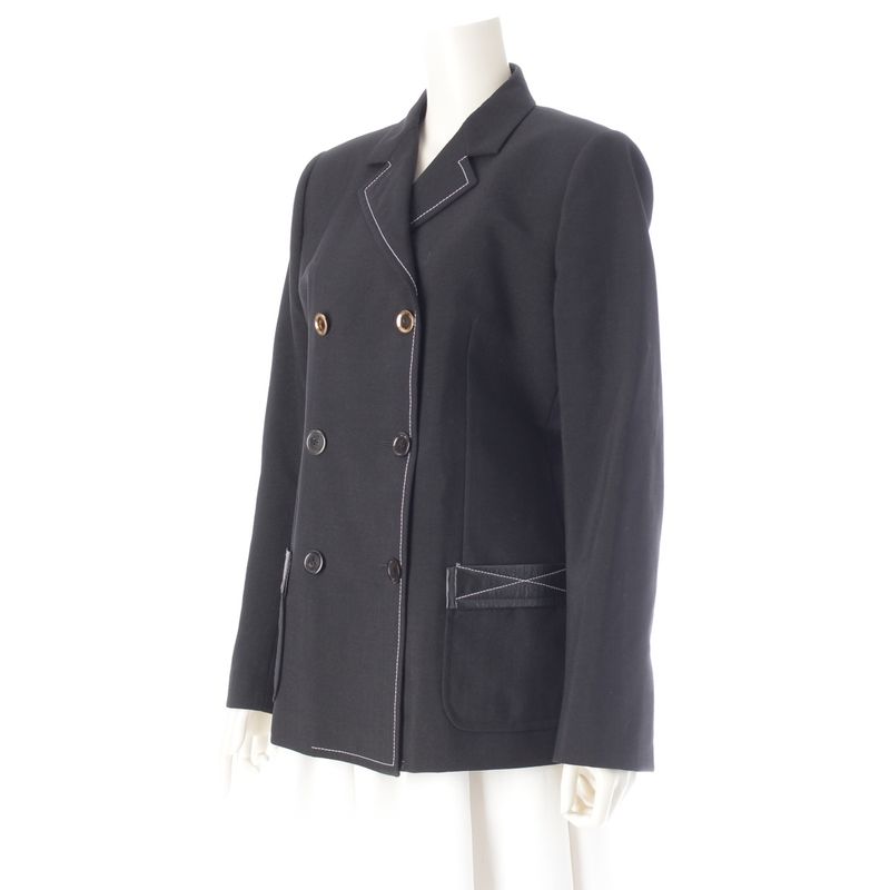 Louis Vuitton 23AW Mohair X Nylon Gold Button Double Tailored Jacket Fpja25dvn