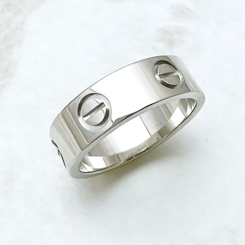 Cartier Love Platinum Ring 51 Approximately No 11 U