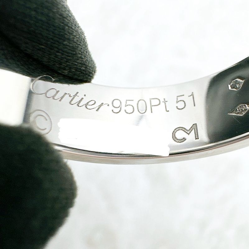 Cartier Love Platinum Ring 51 Approximately No 11 U