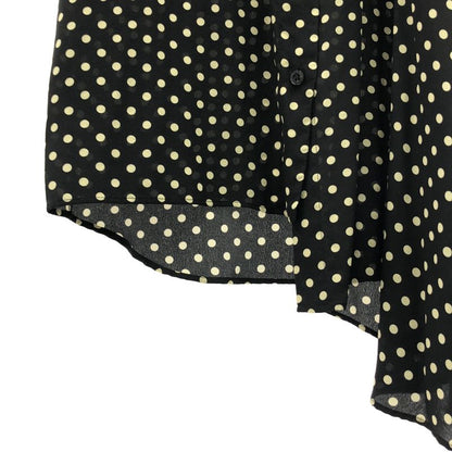 BALENCIAGA | 2019 | Dot Asymmetric Blouse Shirt | 36 | Black Ivory | Women's