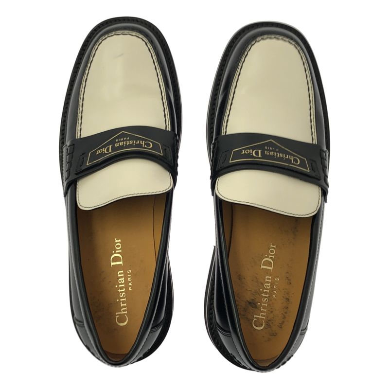 Christian DIOR | DIOR Boy Bicolor Leather Loafers | 37 1 2 | Black White |