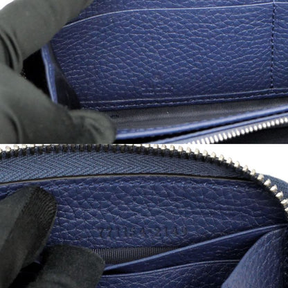 GUCCI Logo Zip Around Wallet 771154 Blue - Blue Navy - Silver