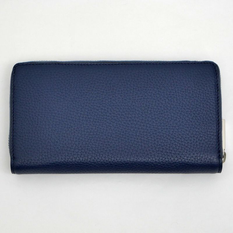 GUCCI Logo Zip Around Wallet 771154 Blue - Blue Navy - Silver