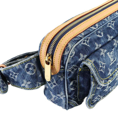 Louis Vuitton Monogram Denim Bum Bag Waist Pouch Body Blue
