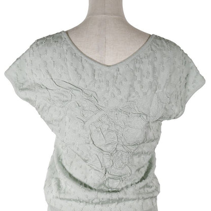 CHANEL Coco Mark Short Sleeve P43857k04517 Rayon Pastel Green Women's Knit