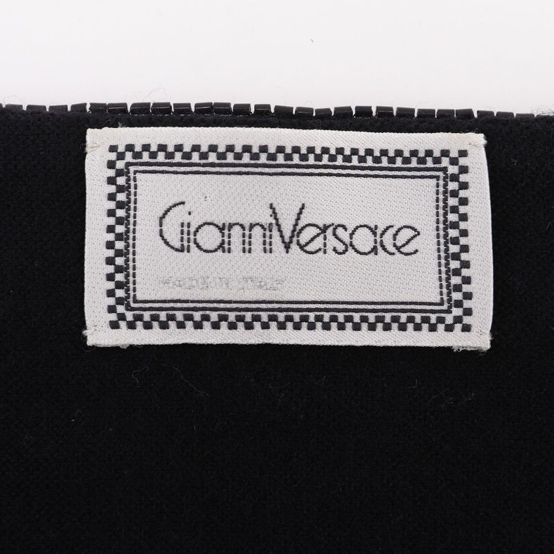 VERSACE Gianni VERSACE Bijou Cloth Wool Black Ladies Seta