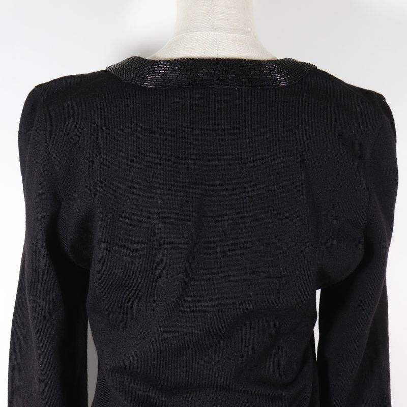 VERSACE Gianni VERSACE Bijou Cloth Wool Black Ladies Seta