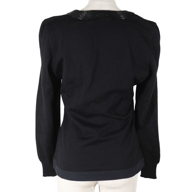 VERSACE Gianni VERSACE Bijou Cloth Wool Black Ladies Seta