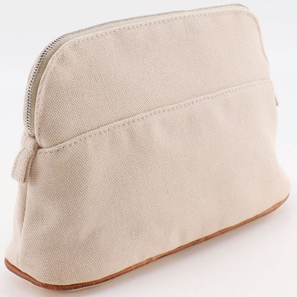 HERMES Bolide Pouch 20 Canvas Beige Unisex Pouch