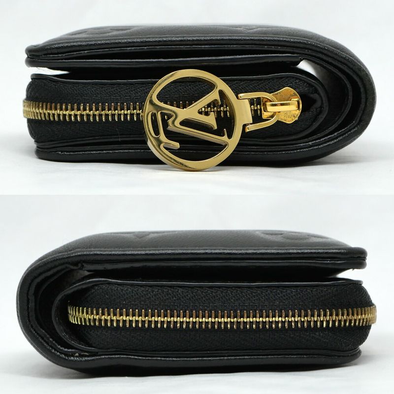 Louis Vuitton Portefeuille Le-noir Black M81599 RFID Leather Wallet