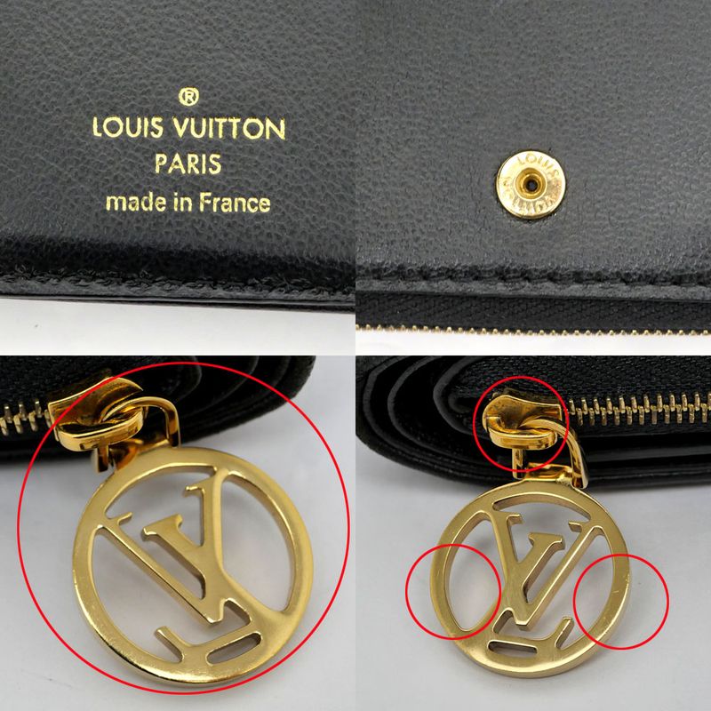 Louis Vuitton Portefeuille Le-noir Black M81599 RFID Leather Wallet