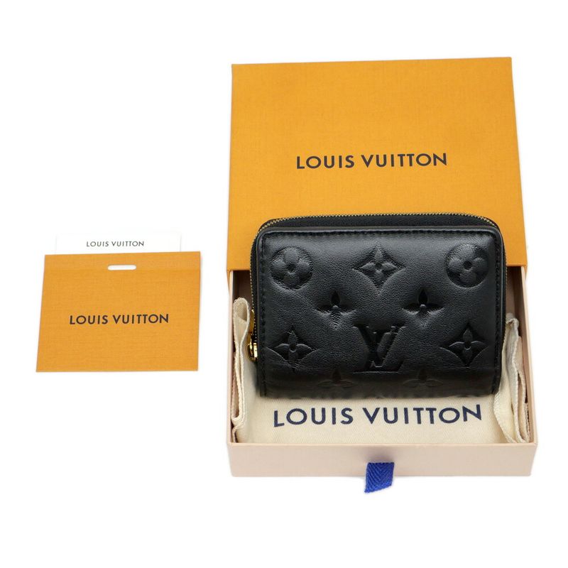 Louis Vuitton Portefeuille Le-noir Black M81599 RFID Leather Wallet