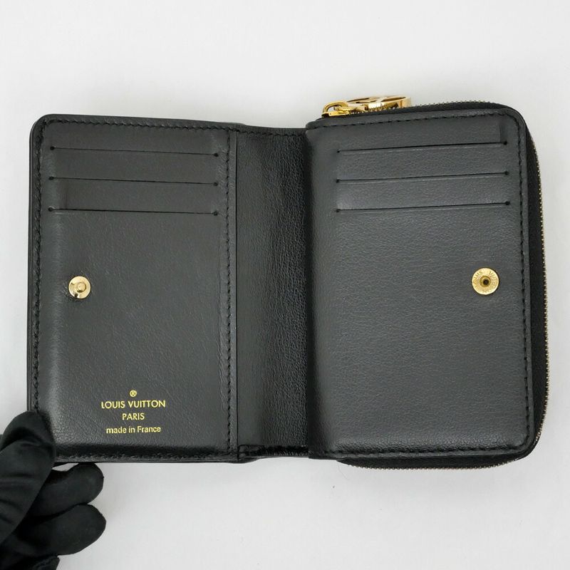Louis Vuitton Portefeuille Le-noir Black M81599 RFID Leather Wallet