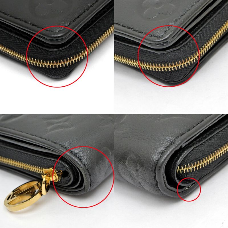 Louis Vuitton Portefeuille Le-noir Black M81599 RFID Leather Wallet