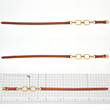 HERMES Leather Bracelet Etrier Double Tour Double Wrap O Stamp T2 Arm Circumfere