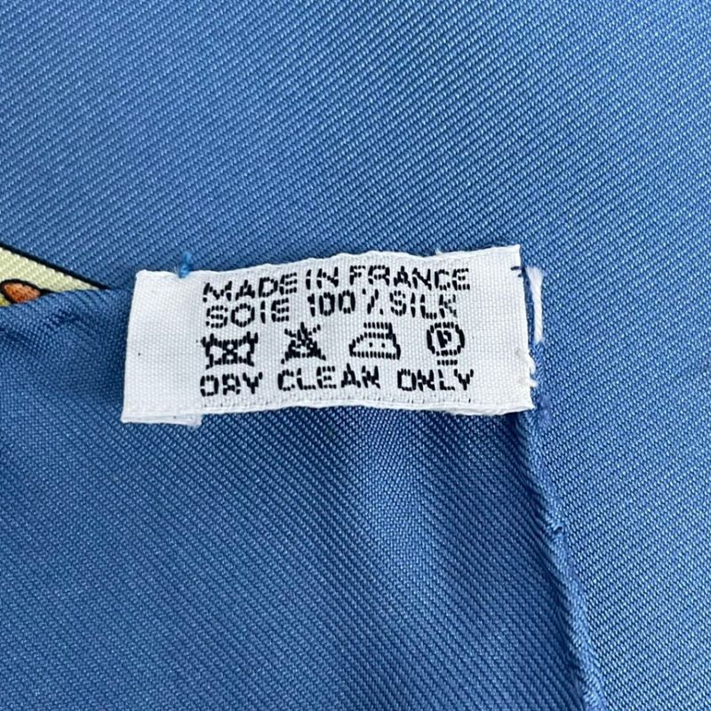 HERMES Scarf Silk Carre 90 Le Songe De Poliphile Dream Blue - Box Included