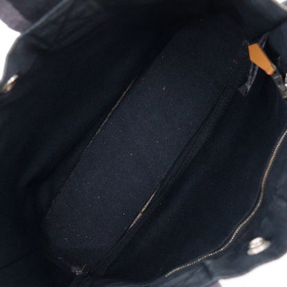 HERMES Sac Fourre Tout PM Cotton Canvas Black Unisex Handbag