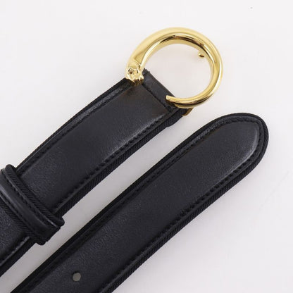 Cartier Panther Pochette Cuff X Gold Plated Black Women's Belt