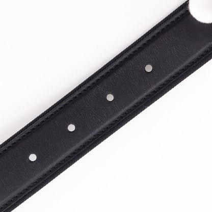 Cartier Panther Pochette Cuff X Gold Plated Black Women's Belt