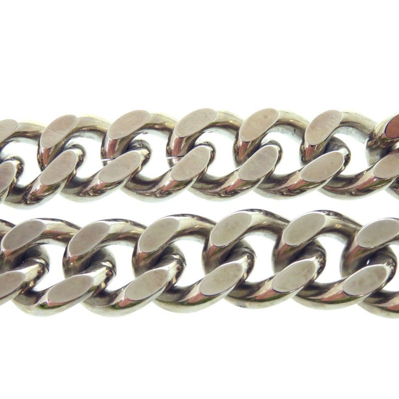 Christian DIOR Chain Link Signature Plate N1971hommt_d000 Silver Necklace 1245