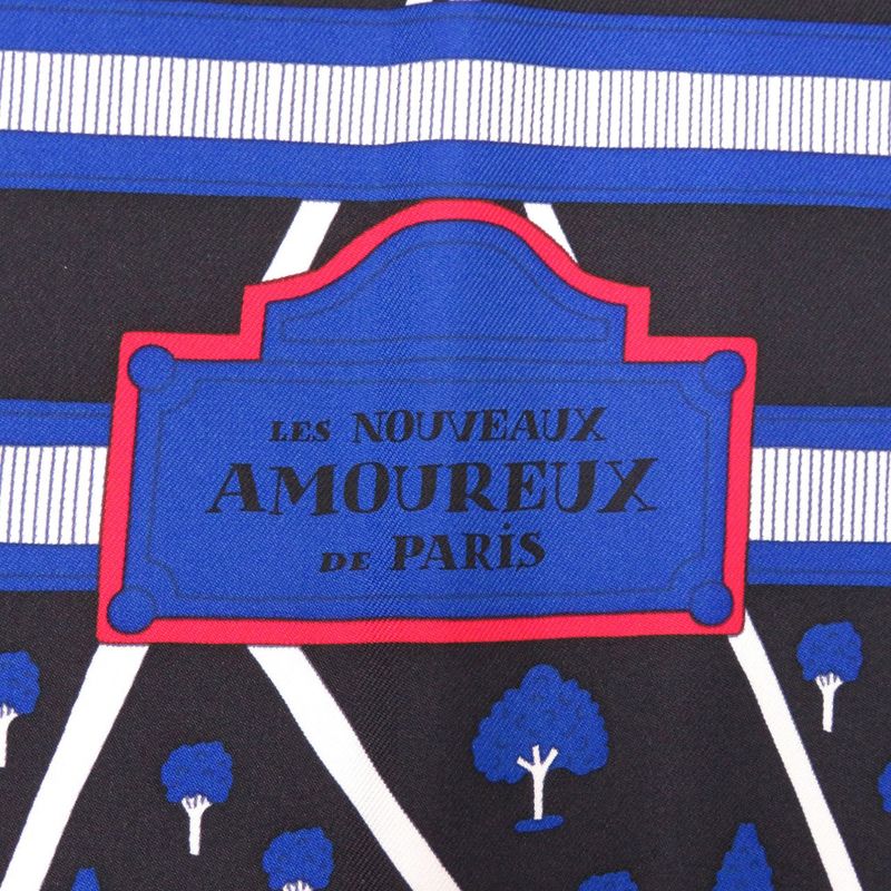Unused HERMES Carre 90 New Lovers Of Paris Les Nouveaux Amoureux De Paris Scarf