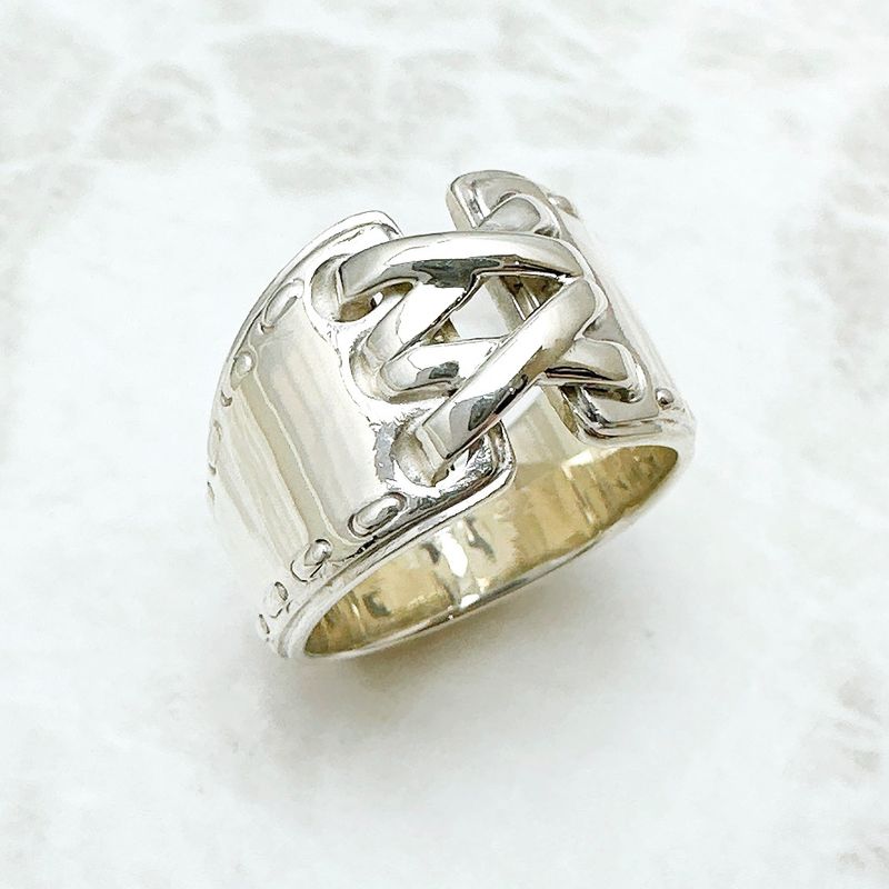 HERMES Mexican Corset Silver - Ring 51 Approx No 10 U