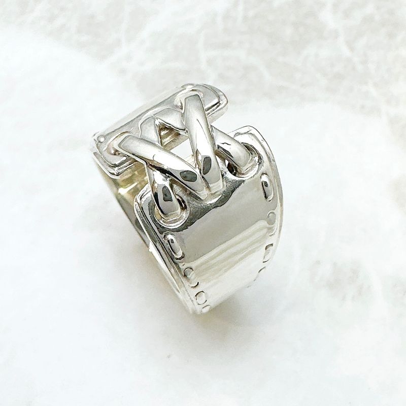 HERMES Mexican Corset Silver - Ring 51 Approx No 10 U