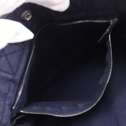 HERMES Sac Fourre Tout PM Cotton Canvas Black Navy Unisex Handbag
