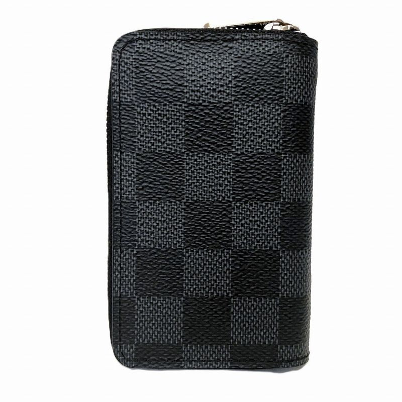 Louis Vuitton Zippy Coin Purse Damier Graphite Coin Case Canvas N63076 Men's