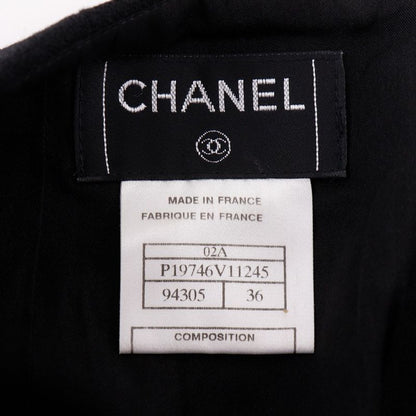 CHANEL Coco Mark P19746v11245 Wool Black Women's Skirt