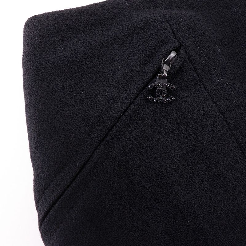 CHANEL Coco Mark P19746v11245 Wool Black Women's Skirt