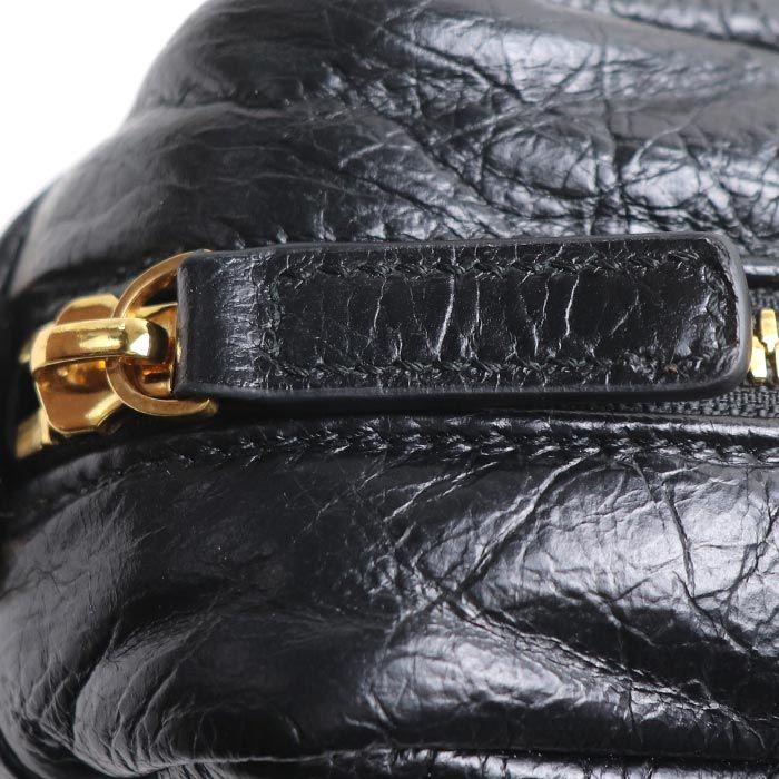 BALENCIAGA Monaco Chain Shoulder Bag Black 806459 Women's Used