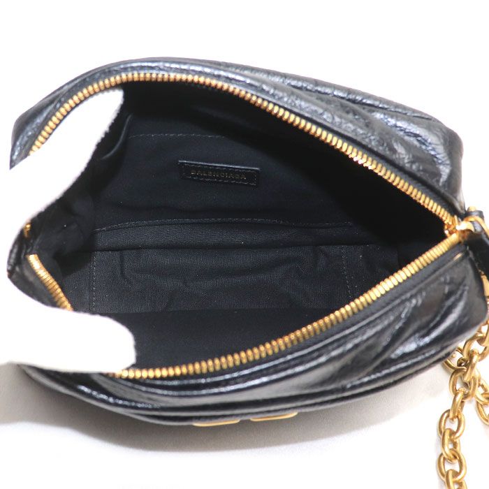 BALENCIAGA Monaco Chain Shoulder Bag Black 806459 Women's Used