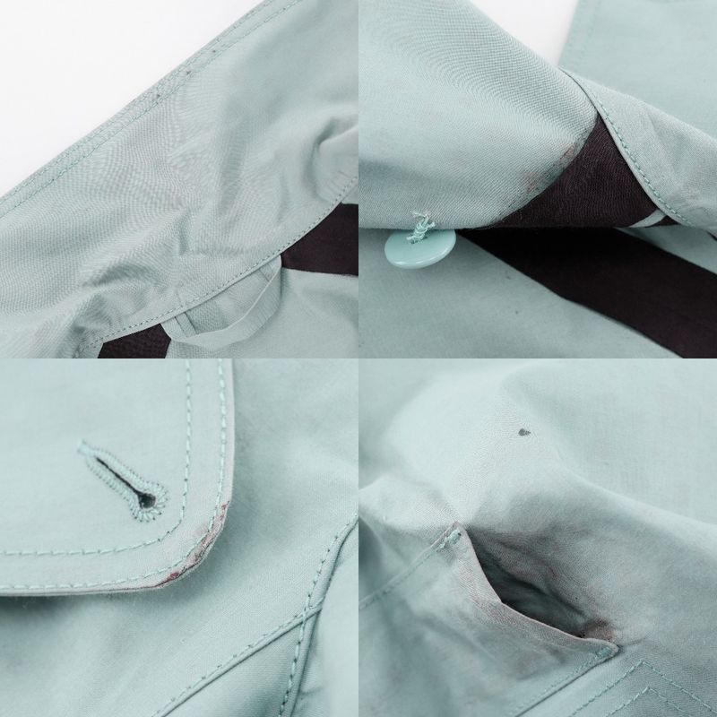 Louis Vuitton Cotton Light Blue Women's Trench Coat