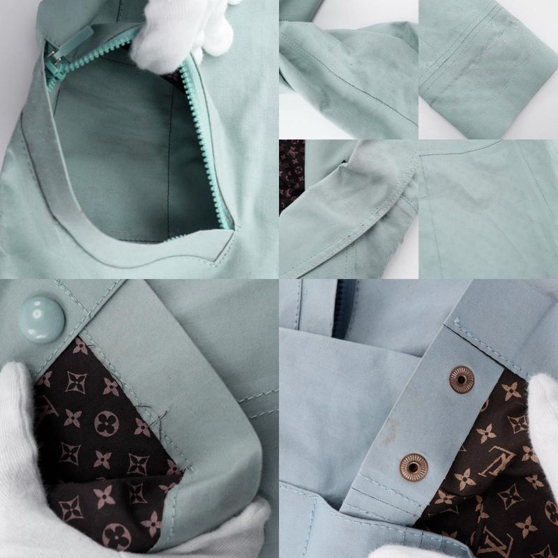 Louis Vuitton Cotton Light Blue Women's Trench Coat