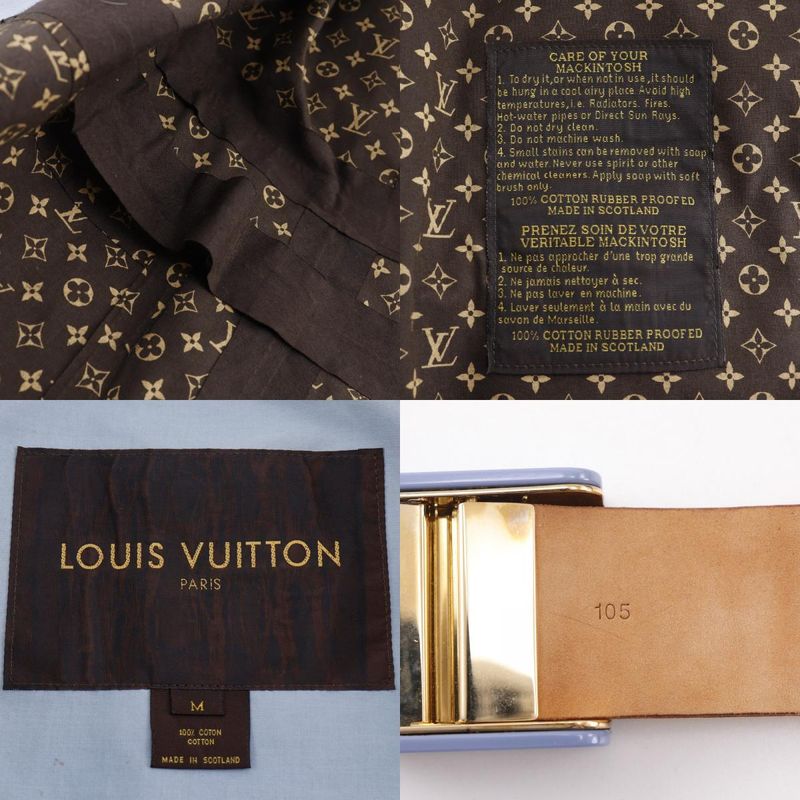 Louis Vuitton Cotton Light Blue Women's Trench Coat