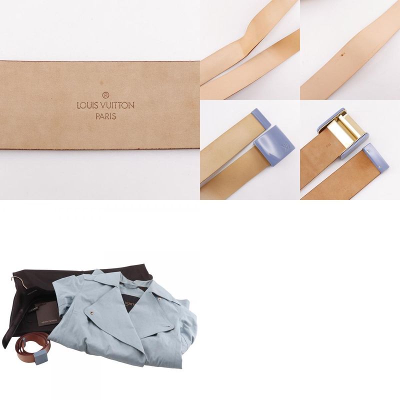 Louis Vuitton Cotton Light Blue Women's Trench Coat