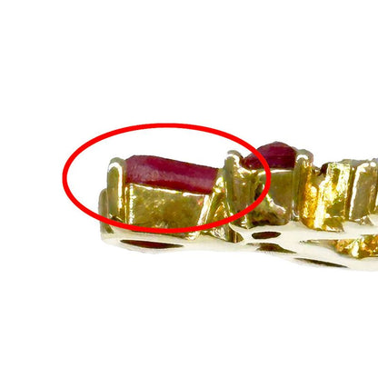 DIOR Necklace Women's Brand Rhinestone Redstone Gold Accessories - Pendant