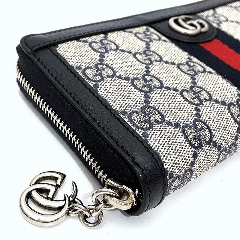 GUCCI GG Ophidia Long Wallet GG Supreme Canvas 523154 Women's