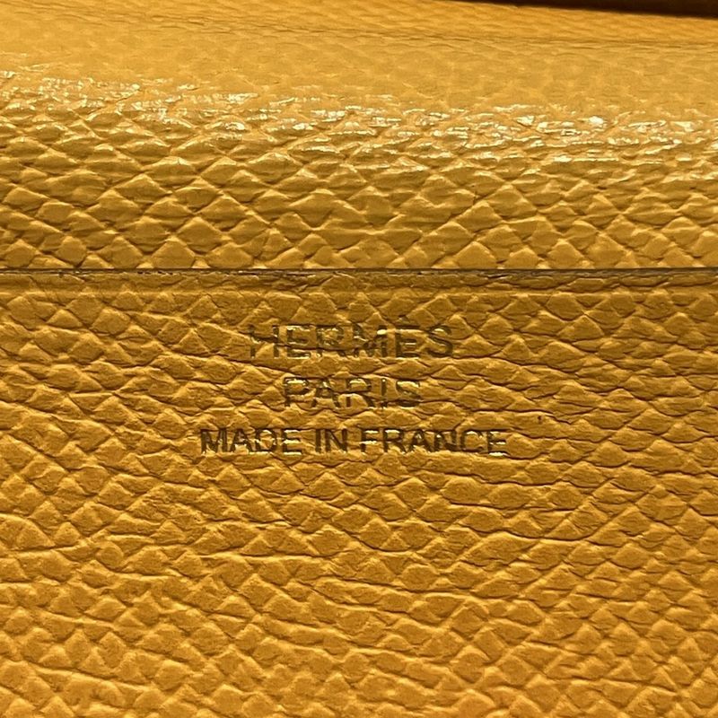 HERMES Souffle Bearn Long Wallet Vo-epson Unisex