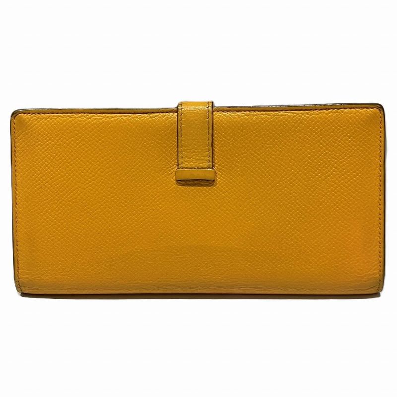 HERMES Souffle Bearn Long Wallet Vo-epson Unisex