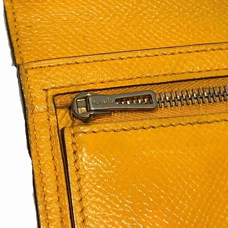 HERMES Souffle Bearn Long Wallet Vo-epson Unisex
