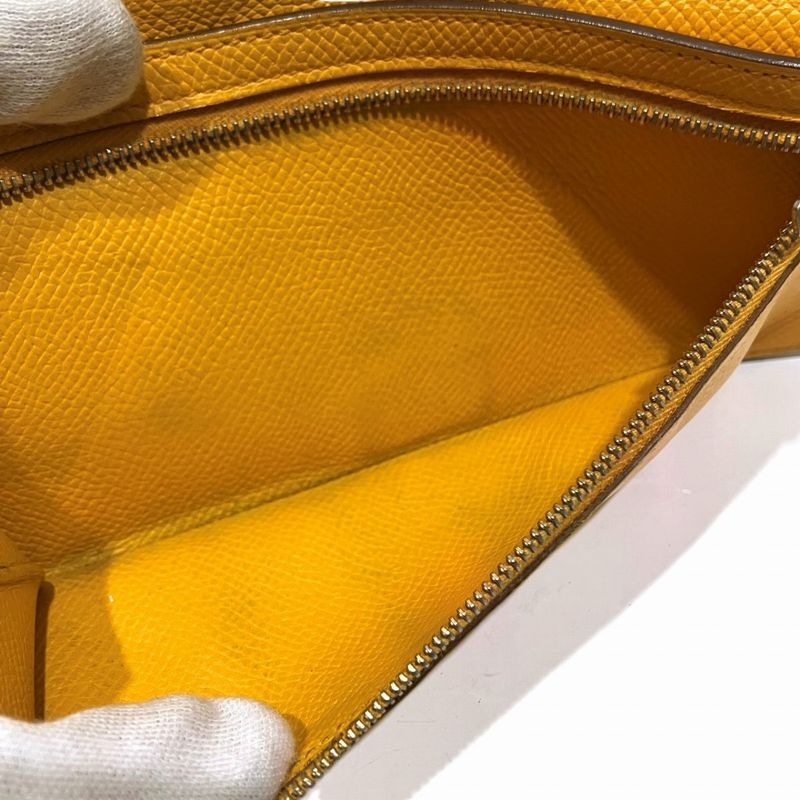 HERMES Souffle Bearn Long Wallet Vo-epson Unisex