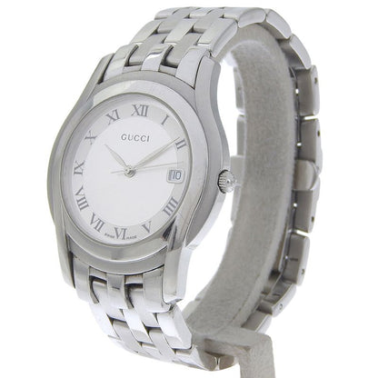 GUCCI G Class 5500m Stainless Steel Quartz Analog Display Men's Silver Dial