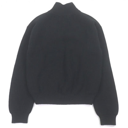CELINE wool Eddie period Triomphe half zip trucker collar sweater